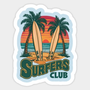 Surfers Club-Surfing Lovers Sticker